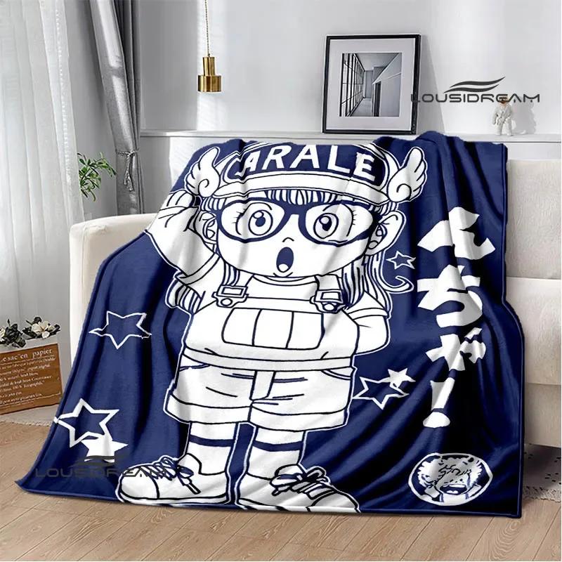 Doctor Slump Cartoon Printed Blankets Flange Warm Blanket Soft and Comfortable Blanket Picnic Blankets Bed Linings Birthday Gift