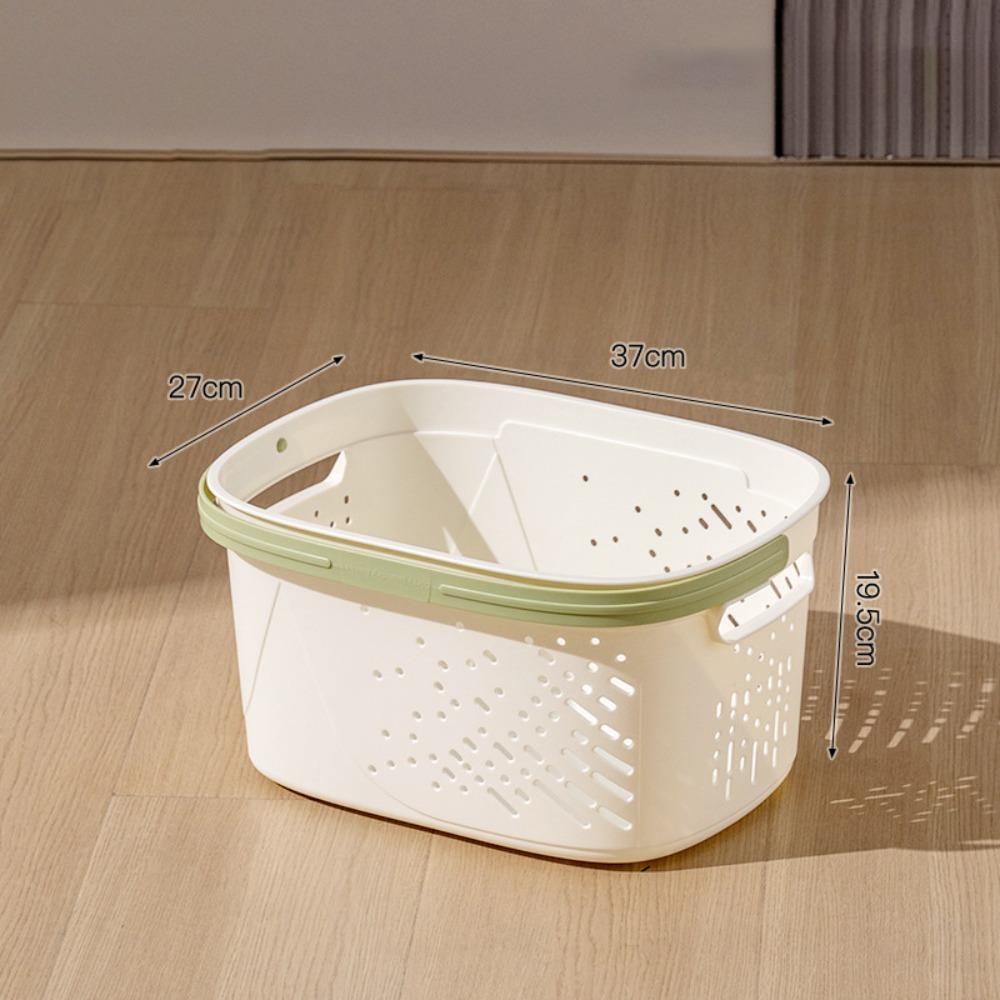 Large Capacity Dirty Clothes Basket with Handle Portable Bathroom Laundry Basket Hollow Storage Box Multifunction