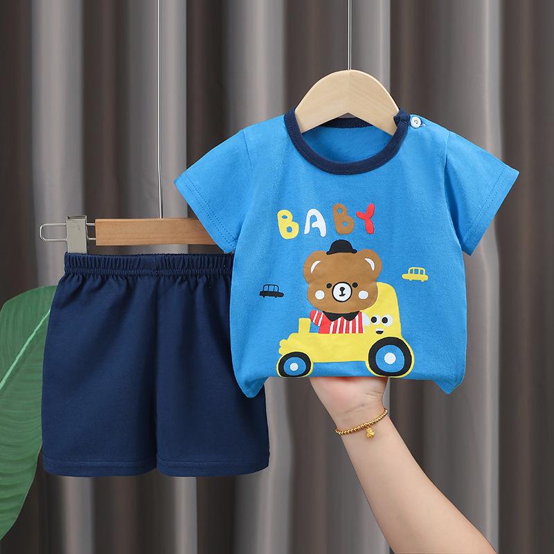 2026 Summer Children's Short Sleeve Set Pure Cotton Thin T-shirt Children's Clothing
