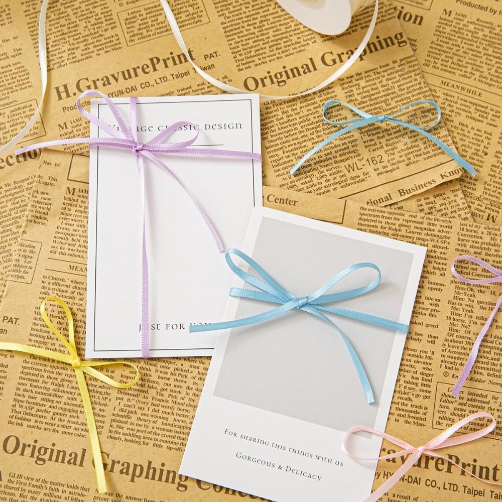 DIY Gift Wrapping Double Sided Satin Ribbon Handmade Bows Bridal Bouquets Bouquet Ribbons Colorful 3MM Width Solid Satin Ribbons