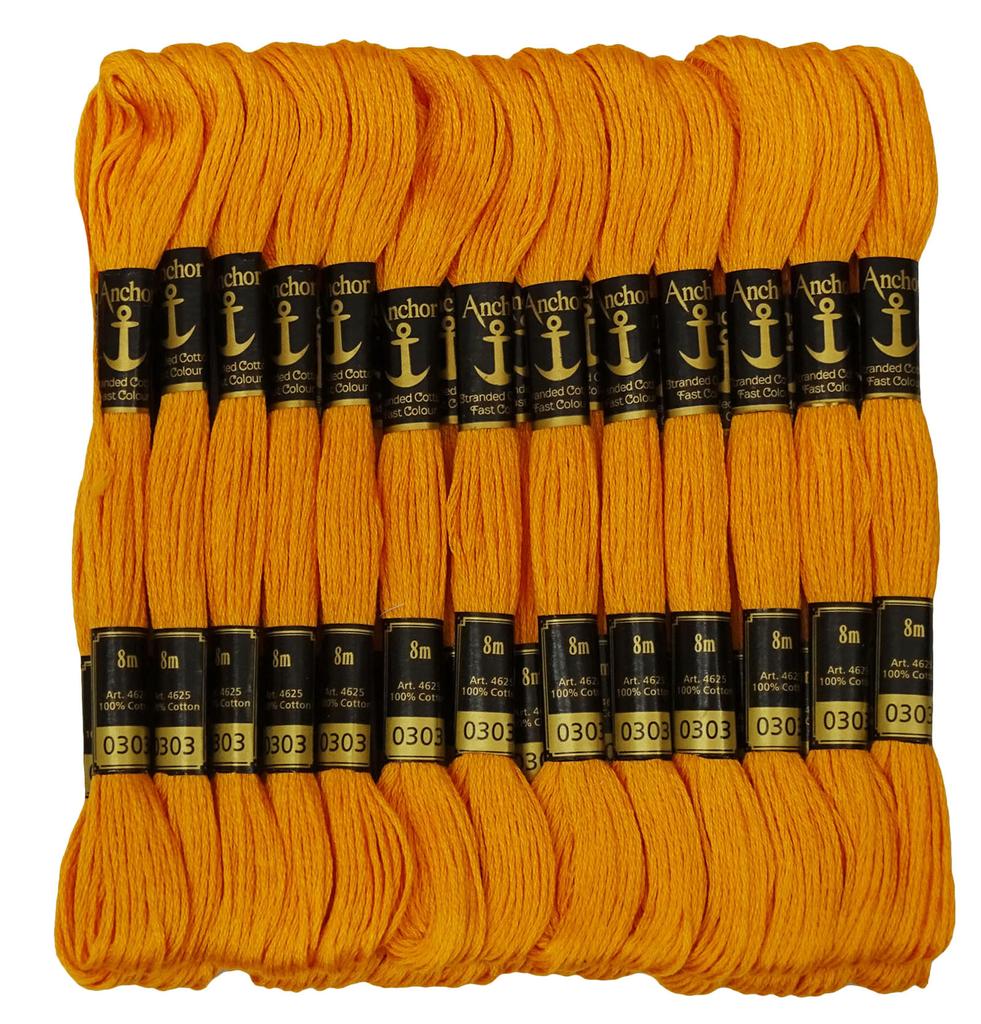 IBA Indianbeautifulart Stranded Cotton Thread Hand Cross Stitch Sewing Embroidery Floss Skeins-Fire