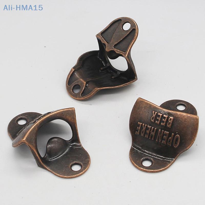 Retro Beer Bottle Opener Wall Mounted Vintage Bar Cafe Wall Decoration Zinc Alloy Beer Openers Kitchen Opener Tools 76x50x26mm