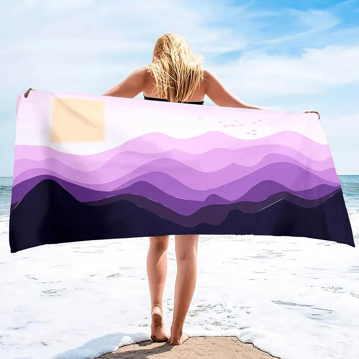 Beach Towel, Microfiber Beach Towels, Quick Dry Sand Proof Towels, Beach Blanket, Lightweight Towel for The Swimming, Beach, Gym W40*H60(CM)