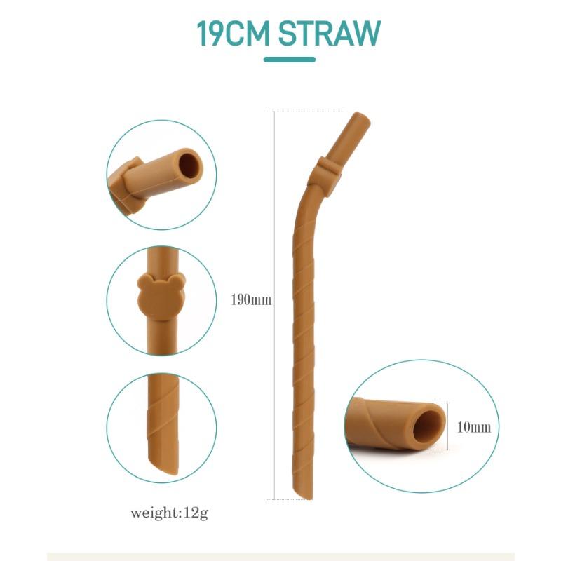 10/5/1Pcs Reusable Silicone Straws Set 15.5Cm Extra Long Flexible Straws Baby Feeding Straw Kitchen Bar Girl Cup Accessories