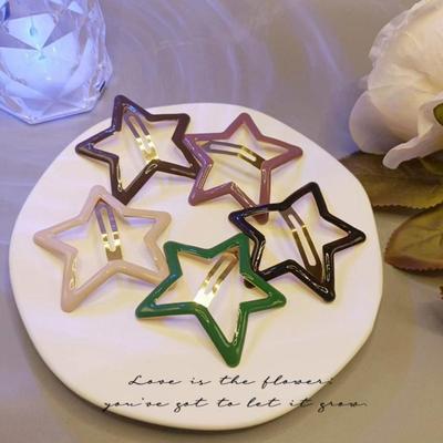 Large Star Hair Clips for Women Girls Kids Y2K Sweet Cute Girl Colorful Pentagonal Hairpin BB Clip Headwear Hair Accessories