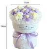 New Colorful Bouquet Handmade Knitted Crochet Flowers Artificial Finished Bouquet Romantic Crochet Woven Flower Wedding