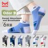 6 Pairs of Men's Socks, Summer Style [Contrasting Color Striped Jacquard Boat Socks], Trendy Sports Breathable Cotton Socks