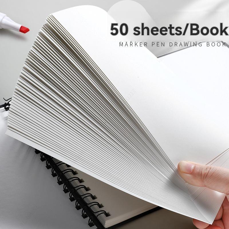 Premium Sketch Book, Spiral Bound, 50 Sheets , Acid Free Art Sketchbook,for Adults Beginners Artists Painting
