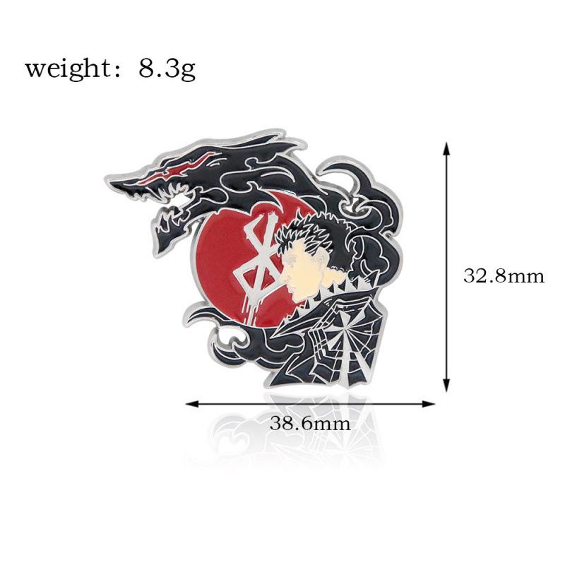 Collar con Llavero de Logo de Guerrero Berserk - Accesorios de Broche Huevo del Rey Guts