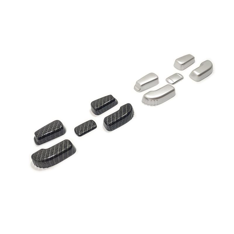 For Nissan Maxima 2016 17 18  Styling Accessories Car Seat Adjustment Switch Button Cover Trim ABS Carbon fiber/Chrome 5pcs