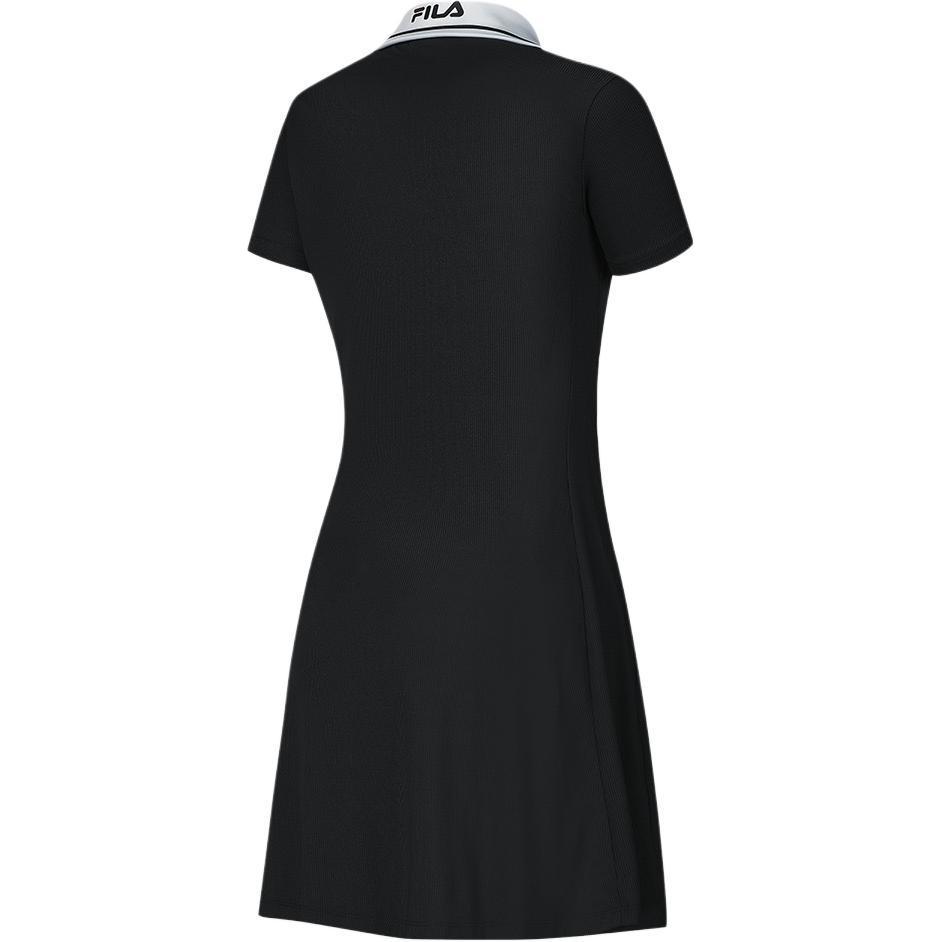 New FILA Short-Sleeved Dresses Women's Dark Flow Black A11W423304F-BK