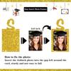 Senior Photo Banner Congrats Grad Paper Photo Frame High School College Graduation Bunting Decorations Congrats Senior Picture Banner Gold Glitter
