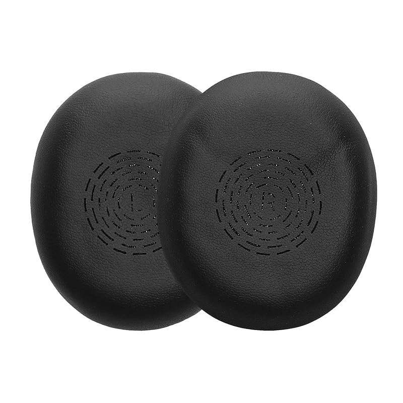 

kwmobile 2x headphone cover Jabra Evolve2 65 Flex compatible replacement ear pads - cushion PU leather black color