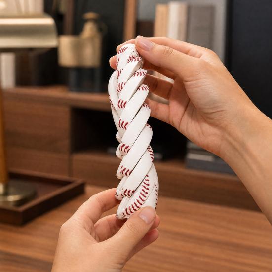 Yousheng 3D Printed Twisting Football Toy, Spiral Slippery Baseball Tennis Golf Basketball Toy, Stress Relief Rotating Fidget Sports Ball Desk Toy