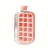 2 In 1 Ice Cube Maker Water Bottle , Touch Free Silicone Ice Trays, 12/18 Grids, Leak Proof, Easy Release for Home/Office/Trave