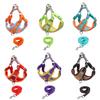 Dog Harness and Leash Set Cat Reflective Faux Suede Puppy Outdoor Pet Escape Proof Yorkie Soft Vest Walking Small Dog Harness