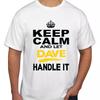 T-SHIRT (2400) Bleib ruhig & lass Dave das regeln Lustiges Vatertags-Geburtstags-Shirt für Papa Modisch, trendy, romantisches T-Shirt