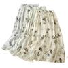 Real shot summer new new Chinese skirt women's ink printing lined a-word skirt women's clothing