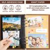 Scrapbook-Album mit 40 Seiten, Kraftpapier, Erinnerungsbuch, PU-Einband, Fotoalbum, Scrapbook, Reisealbum für Freunde, Geschenk
