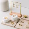 Exquisite Plaster Ring Holder White Gypsum Ring Display Rack Cake Shape Ring Stand  Photo Props