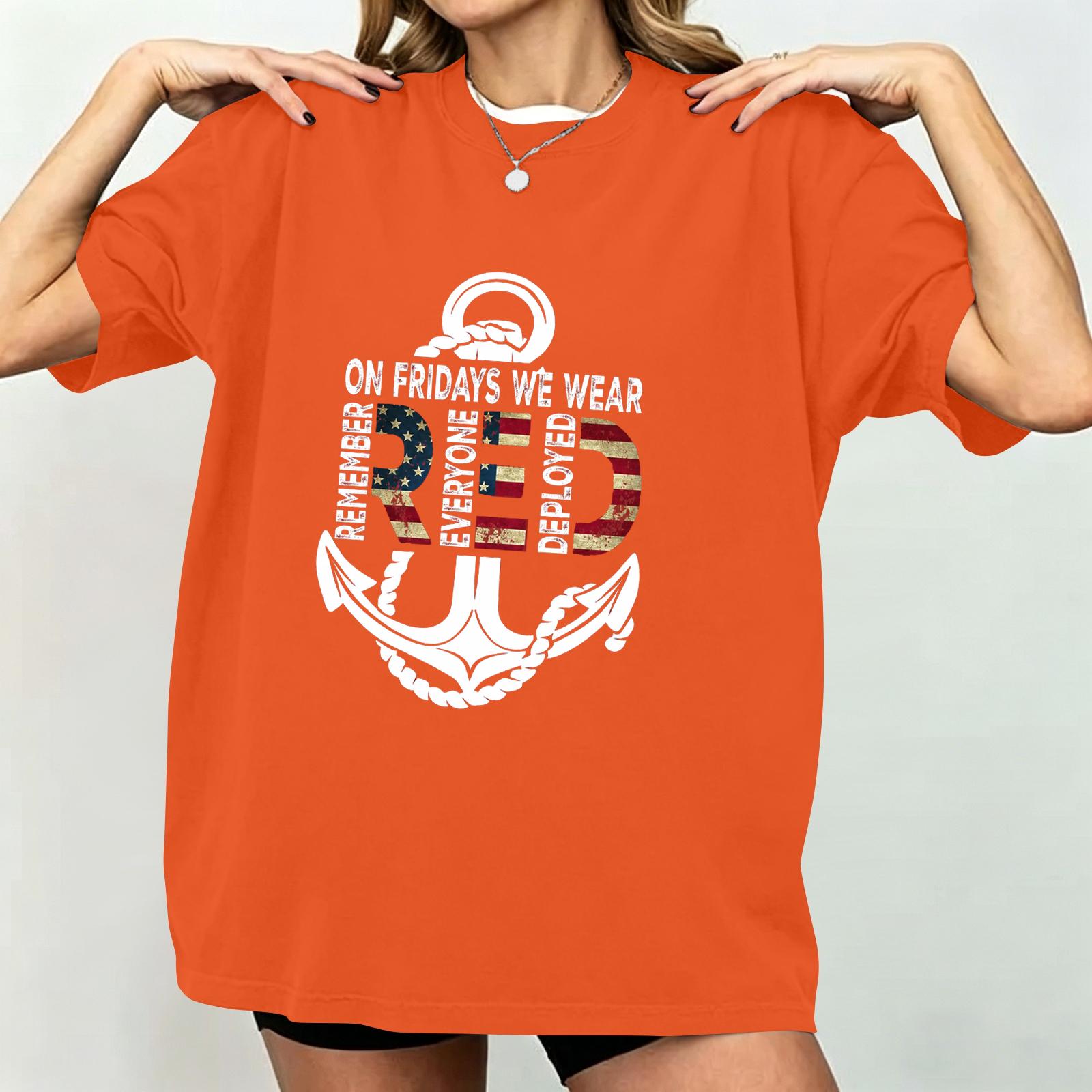 

Women s Casual Short Sleeve T-Shirt Loose Fit Crew Neck Graphic Print Top Comfortable Summer Tee for Daily Wear XXL помаранчевий