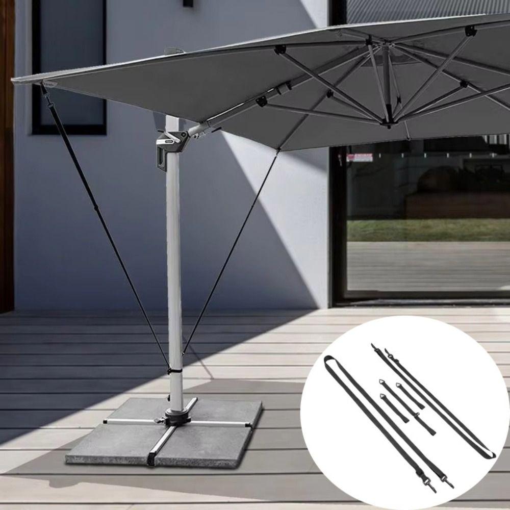 Adjustable Hooks Umbrella Windproof Band Wind Protection Strap Garden Patio Market