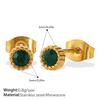 Stylish Butterfly Droplet Earrings Stainless Steel Gold Plated Zircon Daily Earrings