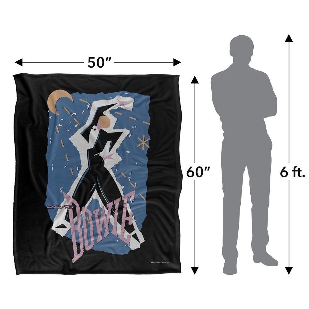 David Bowie Silky Guitar Gradient Supersoft Blanket