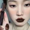 Punk Dark Brown Mirror Water Lip Gloss Red Lip Glaze Transparent Glass Lip Oil Waterproof Liquid Lipstick Clear Tint Makeup