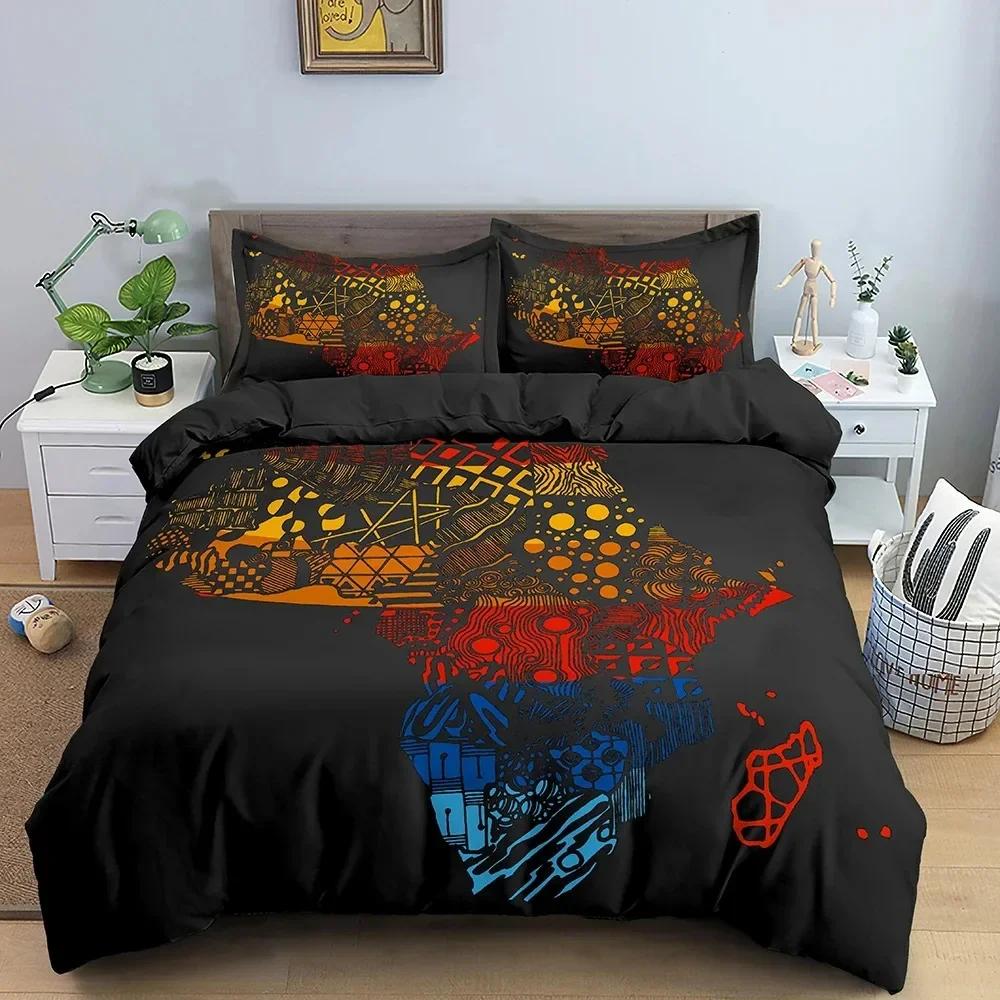 Ancient Egypt Vintage Pharaoh Pyramid Bedding Set Single Twin Double Queen King Cal King Size Bed Linen Set