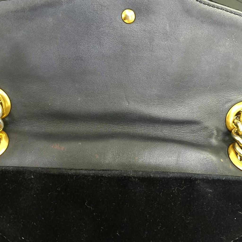 [Usato] Borsa a tracolla Marmont trapuntata in camoscio con logo e catena - Buono #WXJPY8