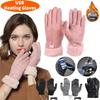 Electric Heated Gloves Mitten USB Heated Gloves Touch Screen Winter Warm Gloves Hand Warmer Thermal For Outdoor Skiing Riding