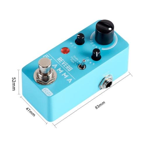 FLAMMA FC02 Mini Reverb Pedal, Digital Guitar Pedal with 3 Reverb Effects, Church Plate, Studio, and True Bypass