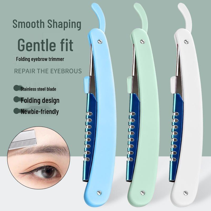 Dustproof Folding Eyebrow Razor: Anti-Cut, Easy Storage, Travel-Friendly Grooming Tool for Beginners