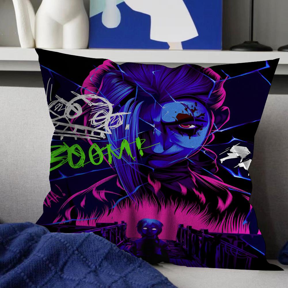 Game Arcane Legends Jinx Main Characters Art Pillow Gifts Home Office Furnishings Bedroom Sofa Car Cushion Cover Case 45x45cm