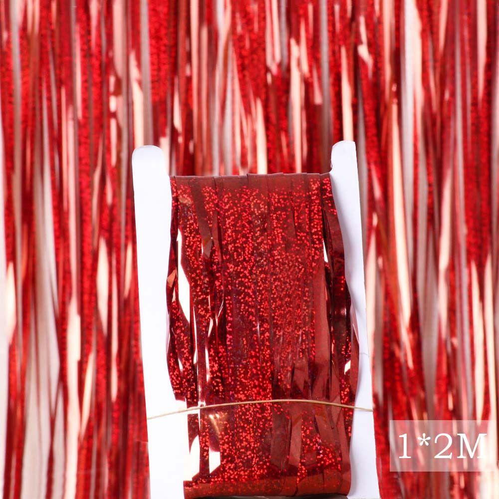 Foil Laser Christmas Wedding Prom Birthday Party Tassels Door Curtain Foil Curtain Rainwire Curtain