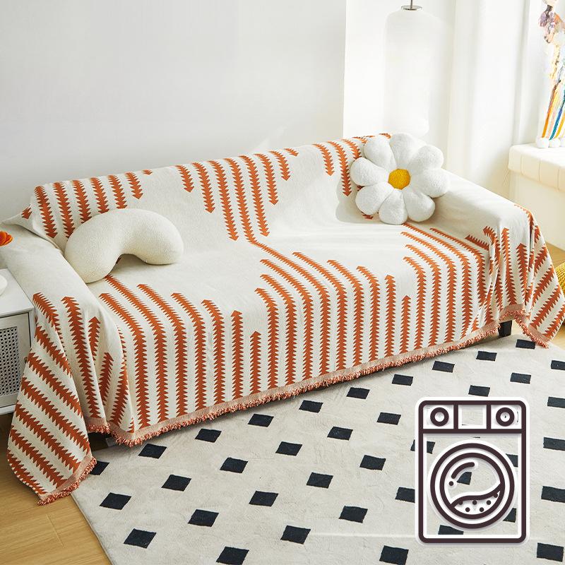 

Полотенце для дивана из синели в стиле Ins. Высококачественное полотенце для чехла на диван с кисточками. Многофункциональная ткань, которую можно стирать в машине. Доступна двусторонняя ткань. 180*90cm