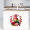 Hand Painted Parrot Wall Sticker For Home Decoration Waterproof Sticker Toilet Living Room Cabinet Refrigerator Home Decals M413
