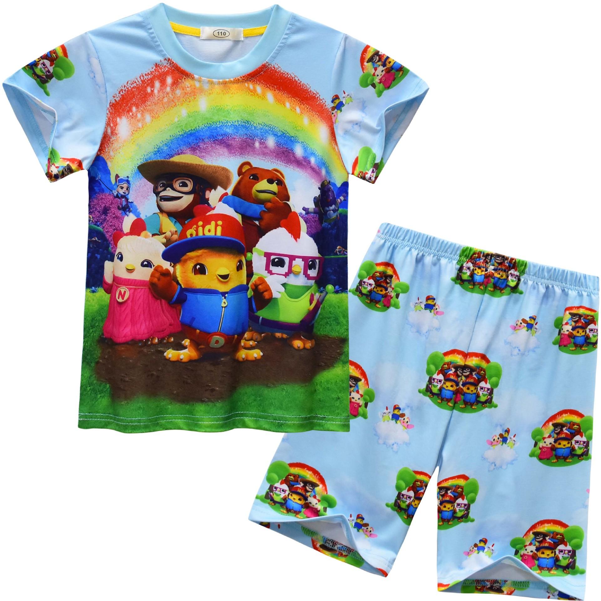

Chicken Didi Digital Printing, Medium And Older Children S Clothing Short Sleeve Homewear Set 92360 100
