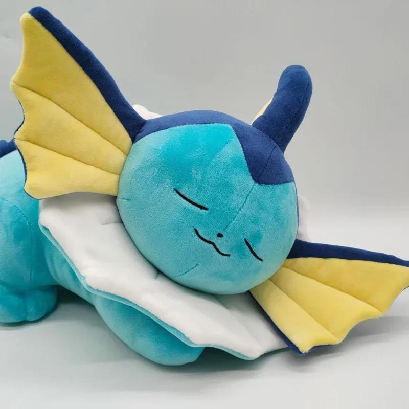 50cm Sleeping Vaporeon Plush Doll Animal Stuffed Eeveelution Eevee Evolution Toys Kawaii Collect Doll Kids Birthday Gift