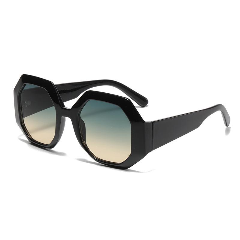 European & American Color Block Polygon Street Style Sunglasses