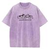 Summer Unisexs Vintage Washed  Cotton Cube Pattern Casual Unisexs Clothing TShirt Unisexs Style
