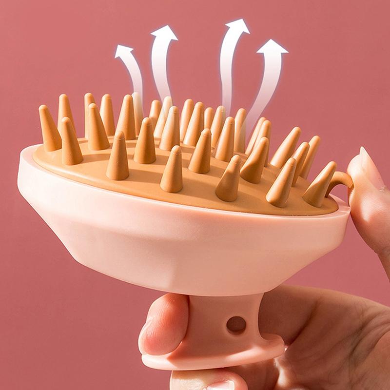 Silicone Head Body Scalp Massage Brush Shampoo Brush Hair Washing Shower Brush