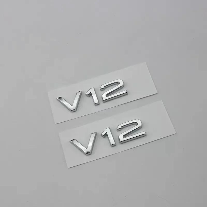 2PCS V6T V8T Emblem ABS 3D badge leaf label V10 V12 side label for A4L A5 A6L A7 Q3 Q6 Q7 car label displacement sticker