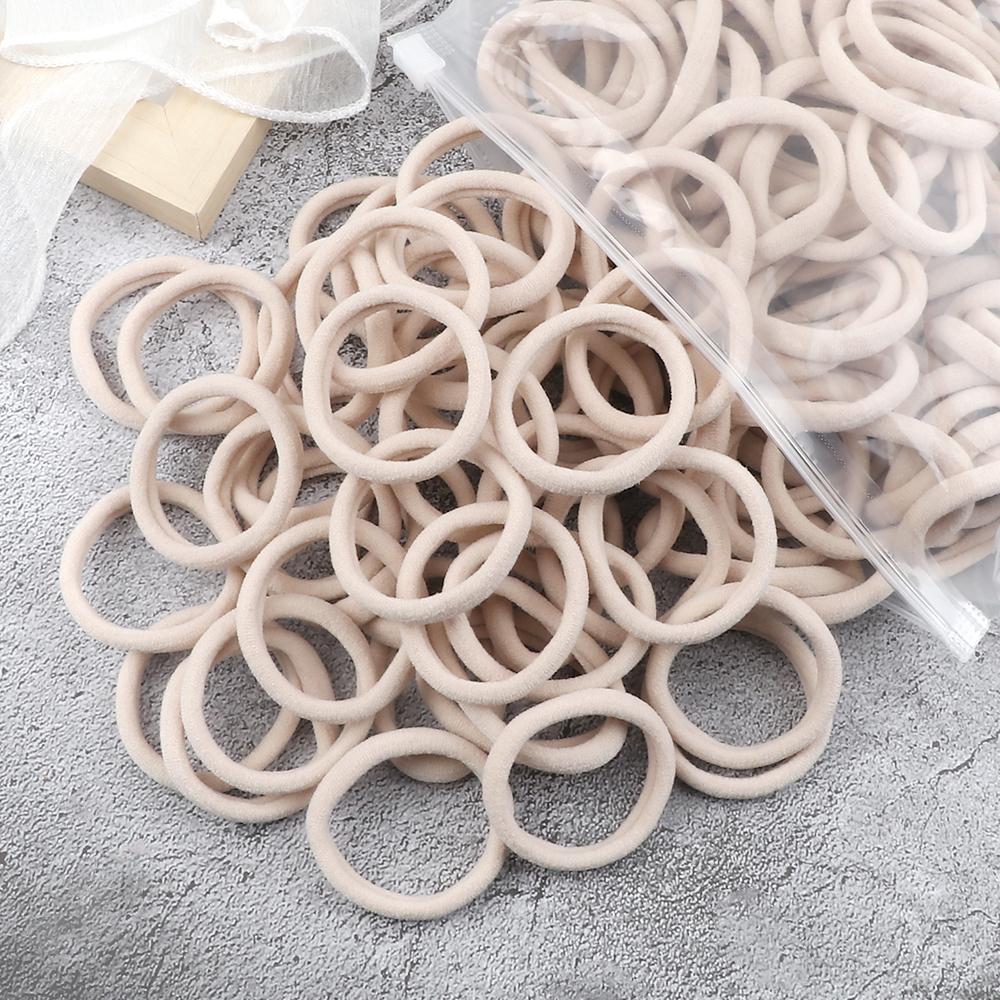 100/200PCS 4cm Elastic Hair Bands Candy Colors Hair Ties for Girls Chidren Headband Colorful Hair Accessories Headwear