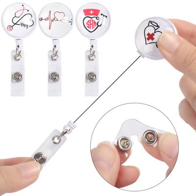 Retractable Creative Badge Reel Clip for Nurse Doctor Student ID Card Badge Holder Anti-Lost Clip