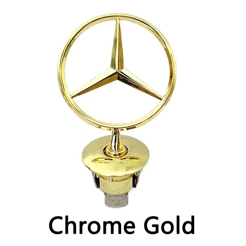 1pcs 44mm 57mm 74mm Metal For Mercedes Benz Front Hood Bonnet Head GLA GLB GLC GLE E200 E260 E300 Car Badge Emblem Accessories