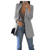 2023 Women's Autumn/Winter Long Sleeve Solid Color Slim Cardigan with Suit Collar