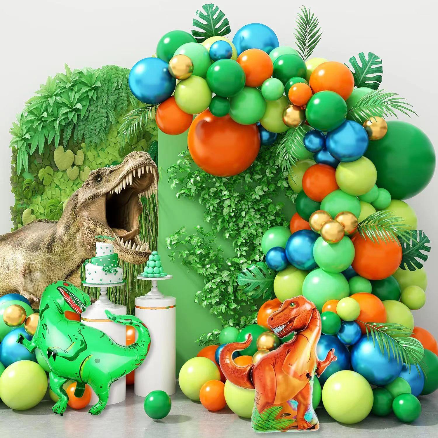 

Набор арки из воздушных шаров на день рождения динозавра 117 штук Украшения для вечеринки в стиле динозавров для мальчика Set as shown