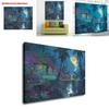 Mermaid Princess Canvas Wall Art Modern Fairy Tale Bedroom Kids Room Decorative Painting Core Material